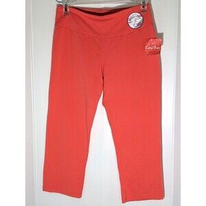 Coral Bay Capri Pull On Pant Cotton Smooths and Slims Size Large